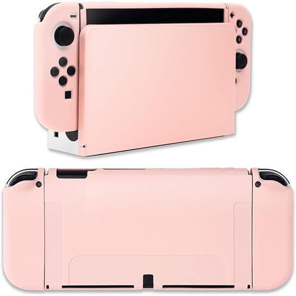 Pastel Pink Protective Nintendo Switch Case/Dock Cover Bundle - Brand New!