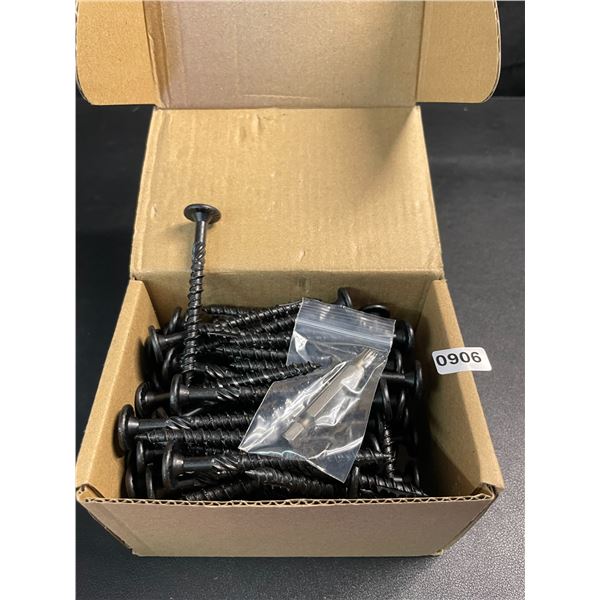 100PC Box of 2-7/8" #14 Heavy-Duty Wood Screws - Star Drive with Included Star Bit - New!