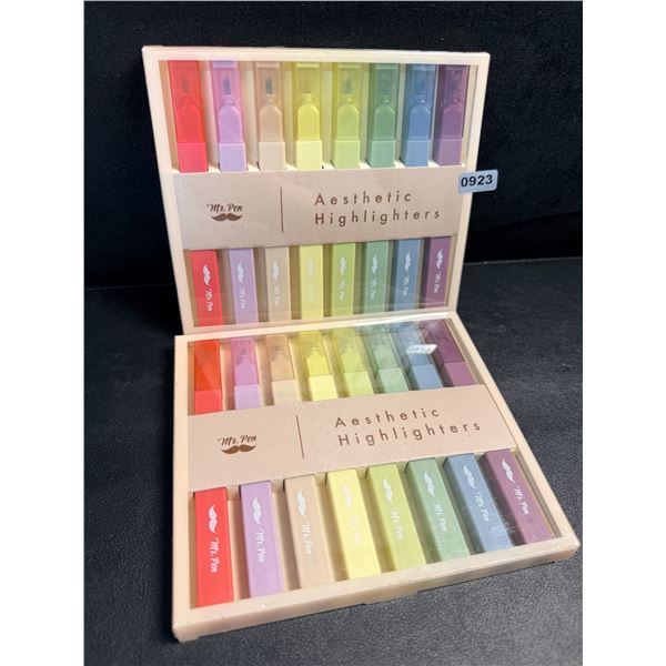 2 Packs Mr.Pen Aesthetic Highlighters (8PCS Each) Multi-Colour - New!