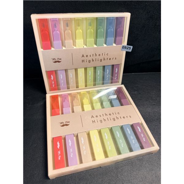 2 Packs Mr.Pen Aesthetic Highlighters (8PCS Each) Multi-Colour - New!