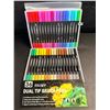 Image 1 : 36-Pack Dual-Tip Artist Markers/Brush Pens - Great for Drawing/Coloring/Sketching - New