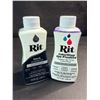 Image 1 : Rit Black All-Purpose Dye (236ml) & Rit ColorStay Laundry Treatment/Dyeing Aid (236ml) for Fabrics