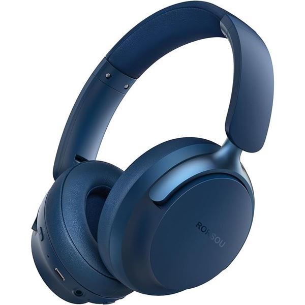 Rorsou B8 Wireless Bluetooth Over-Ear Headphones - 50HR Playtime, Deep Bass, Lightweight - NEW