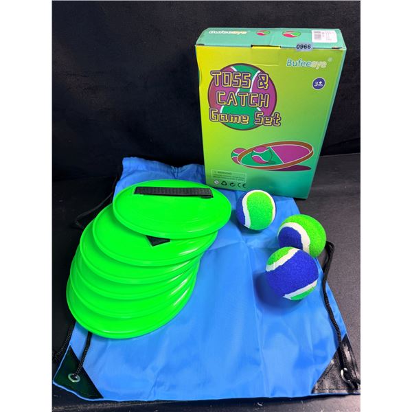 oss & Catch Game Set; 6PC Paddles & 3 Balls - Toss and Catch Ball Set for Outdoor Fun - New
