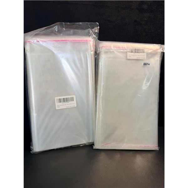 2 Packs (100pcs Each) 6" x 10" Clear Cellophane Resealable Treat Bags/Party Favor Bags - New