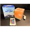 Image 2 : Himalayan Rock Salt Lamp/Light with Multi-Colors/Remote Control, Wood Base - New!