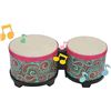 Image 1 : Bongo Drum Set - Set of 5" and 6" Bong Drums/Musical Hand Percussion Instruments - New in Box!