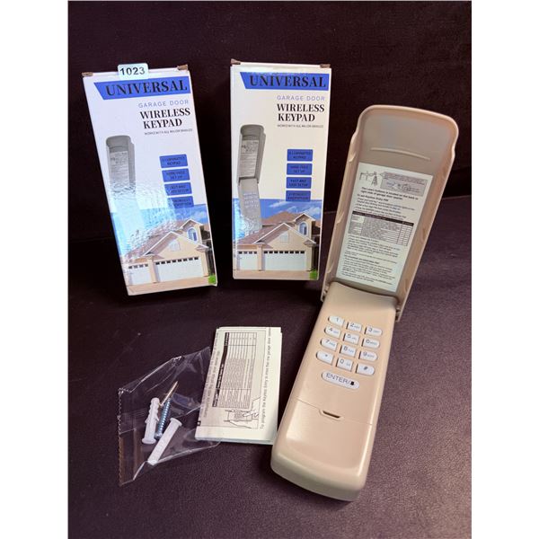 Lot of 2 Universal Garage Door Wireless Keypads; Works With All Major Brands - New