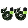 Image 1 : Lot of 2 Flow Rope Exercise Jump Ropes for Gym/Cardio; Heavy-Duty/Adjustable Length (Green) - New