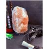 Image 5 : Selrosa Himalayan Salt Lamp (5-7lbs) Hand-Carder Natural Pink Crystal Rock w/ Wooden Base - New!