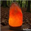 Image 9 : Selrosa Himalayan Salt Lamp (5-7lbs) Hand-Carder Natural Pink Crystal Rock w/ Wooden Base - New!