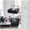 Image 6 : Suptek White Projector Ceiling Mount Bracket; Fits Flat or Sloped Ceilings; Adjustable Height - NEW