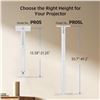 Image 8 : Suptek White Projector Ceiling Mount Bracket; Fits Flat or Sloped Ceilings; Adjustable Height - NEW