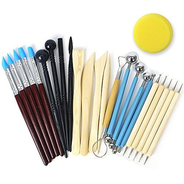 24PCS Polymer Clay Tool Set - For Pottery, Modeling, Sculpting, Air Dry Clay, etc. - New