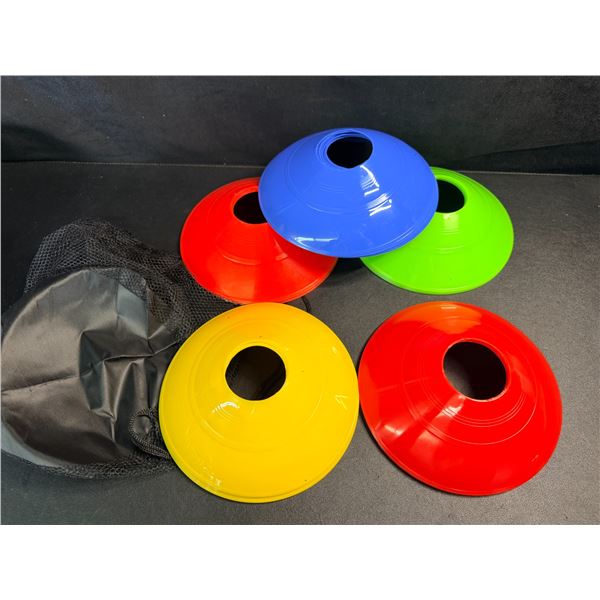 32PCS Colorful Field Markers/Soccer Disc Cones/Parking Cones (5 Colours/6PCS Each) New