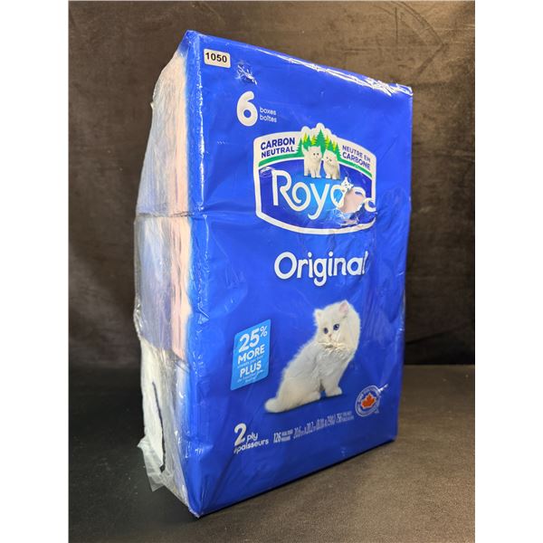 6-Boxes Royale Original Facial Tissues (126pcs Per Box) 2-Play Tissues - New