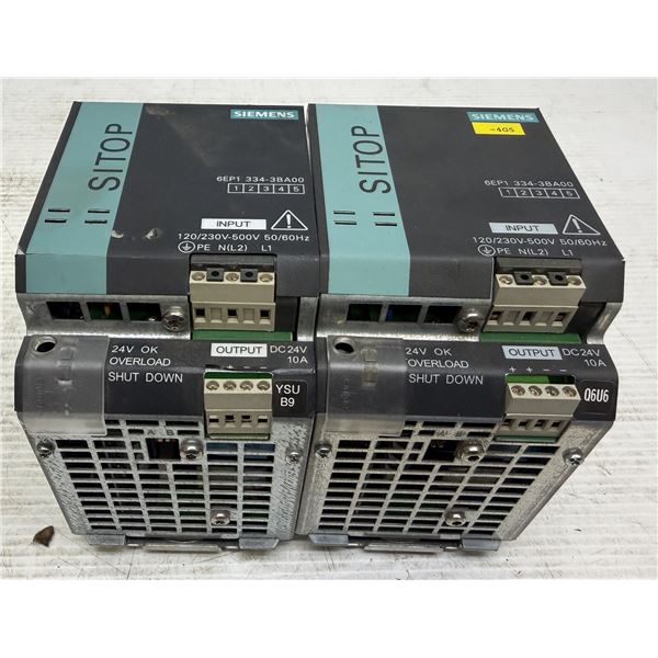 (2) Siemens #6EP1334-3BA00 Power Supplies