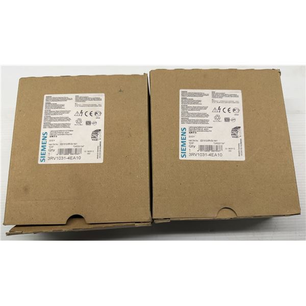 (2) Siemens #3RV1031-4EA10 Motor Starter Protector Circuit Breakers