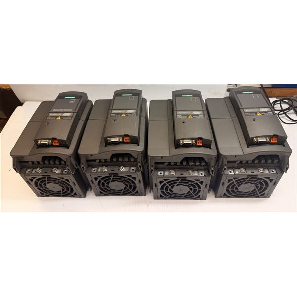 (4) Siemens #6SE6420-2AD23-0BA1 MICROMASTER 420 Drives
