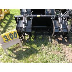 Round tine twin cylinder grapple bucket