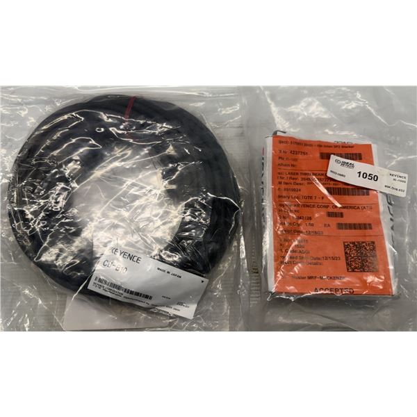 Lot of (2) Keyence Items #CB-B10 Sensor Head Controller Cable & #IG-1000 Laser Sensor Amplifier