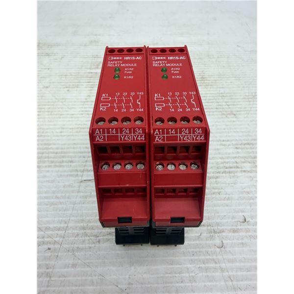 (2) Idec #HR1S-AC / #HR1S-AC5121 Safety Relay Modules