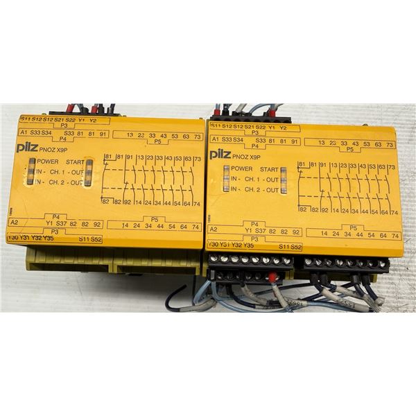 (2) Pilz #777609 / PNOZ X9P 24VDC 7n/o 2n/c 2so Safety Relays