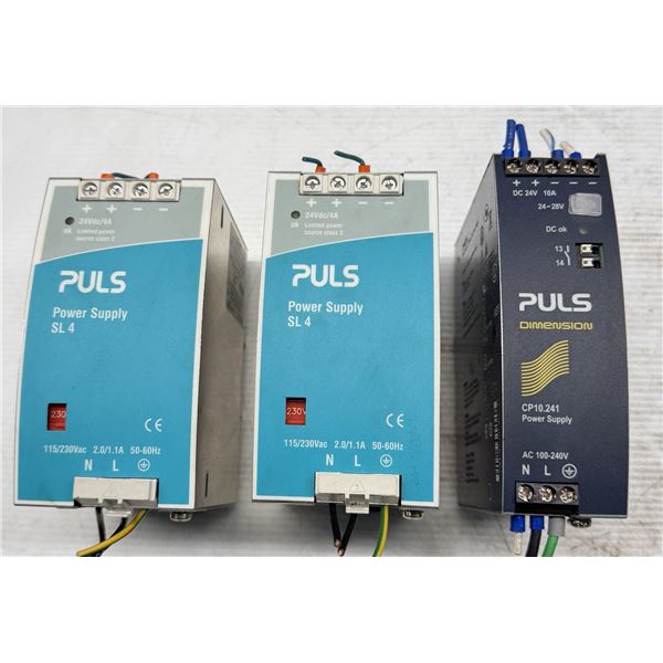 Lot of (3) Puls Power Supplies (2) - #SL4.100 & (1) - #CP10.241