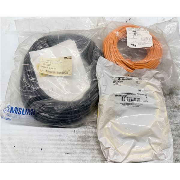 Lot of (3) Misc. Cables #KVC36-0.3-3P-20 / #EVT006 / #889N-M4AFC-6F