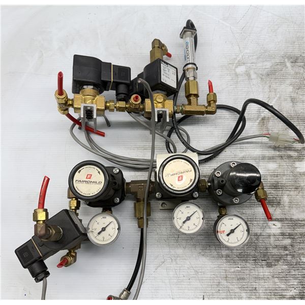 Lot of (3) Parker & Fairchild Valve Units & Tylan #FM 380 Mass Flow Meter