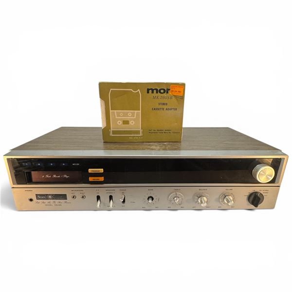 Sears Model 28498 AM FM Table Radio Vintage W Mona MK-703SR Stereo Cassette Adapter