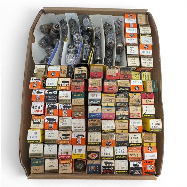 Large Mixed Lot of Vintage Vacuum Tubes Service Shop Inventory