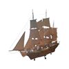 Image 4 : Large Scale Model Ship "HMS Bounty 1783" in Floor Standing Case - Total measurement of case and stan