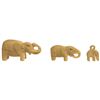 Image 1 : 3 Vintage African Alabaster Mini Elephant Carvings (Largest is 1" x 2" x 3")