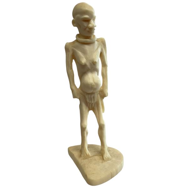 Vintage African Alabaster 4" Tall Carving - 1" x 1.25" base