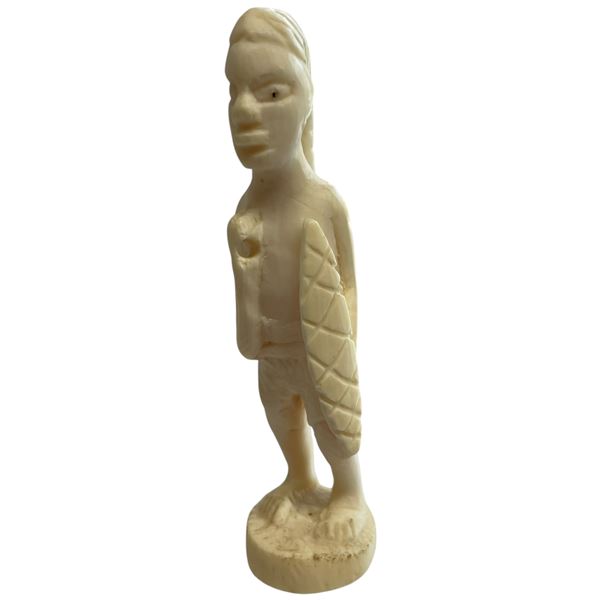 Vintage African Alabaster 4" Tall Carving - 1" diameter