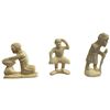 Image 1 : 3 Mini Figural Bone Carvings 