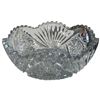 Image 2 : Group of 3 Large Pinwheel Crystal Bowls (12" Footed bowl, handled basket bowl and 8" bowl)
