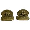 Image 1 : Pair of Vintage Brass Spanish Galleon Bookends