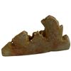 Image 6 : 3 Vintage Hand Carved Soapstone Mountain Village Sculptures (Tallest is ")
