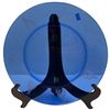 Image 2 : 2 Blue Glass Haida Design 12' Glass Plates (one has a chip)