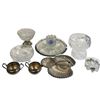 Image 1 : Group of Gorham Silverplate Cream and Sugar & Various Crystal Items