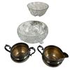Image 2 : Group of Gorham Silverplate Cream and Sugar & Various Crystal Items