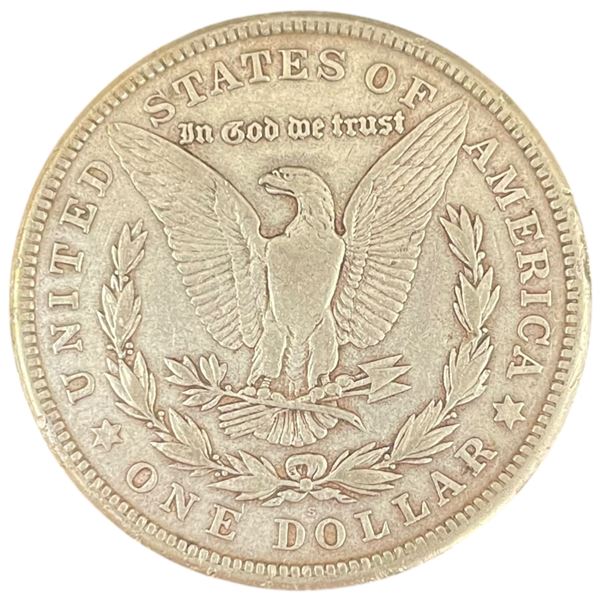 1921 US Morgan Silver Dollar Coin - 90% Silver - San Francisco Mint - Circulated