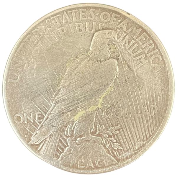 1922 US Peace Silver Dollar Coin - 90% Silver -  Philadelphia Mint - Circulated