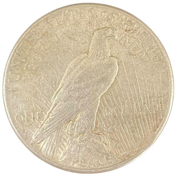 1926 US Peace Silver Dollar Coin - 90% Silver -  San Francisco Mint - Circulated