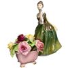 Image 3 : Group of China and Porcelain Figurines - Royal Doulton, Coalport, Hummel and more (Tallest is 10")