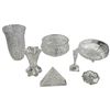 Image 1 : Group of 7 Crystal and Pinwheel Crystal Décor