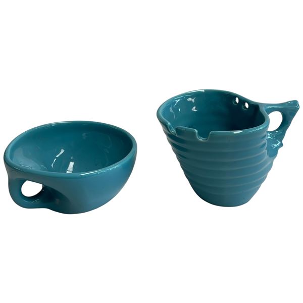 2 Elan McPherson Flavour Design Turquoise Glazed Noodle Bowls