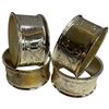 Image 2 : Group of Napkin Rings, Metal Owl Bookend and Silver Plated Sauce Boat